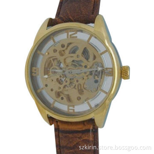 Watch with Stainless Steel Case/Buckle, IPG Golden Plating, Back Cover and See-through Face